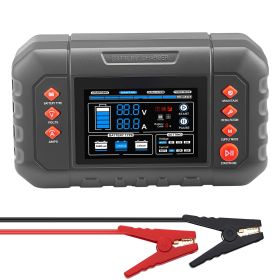 Smart Battery Charger, 25A, 6V 12V 24V Ternary Lithium LiFePO4 Lead-Acid (Gel/AGM) Battery Charger, with 3.4-Inch LCD Display