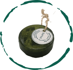 BeNat Speckless Natural Loofah Soap Bar on a Rope with Coconut Oil & Lemon Peel - Exfoliating